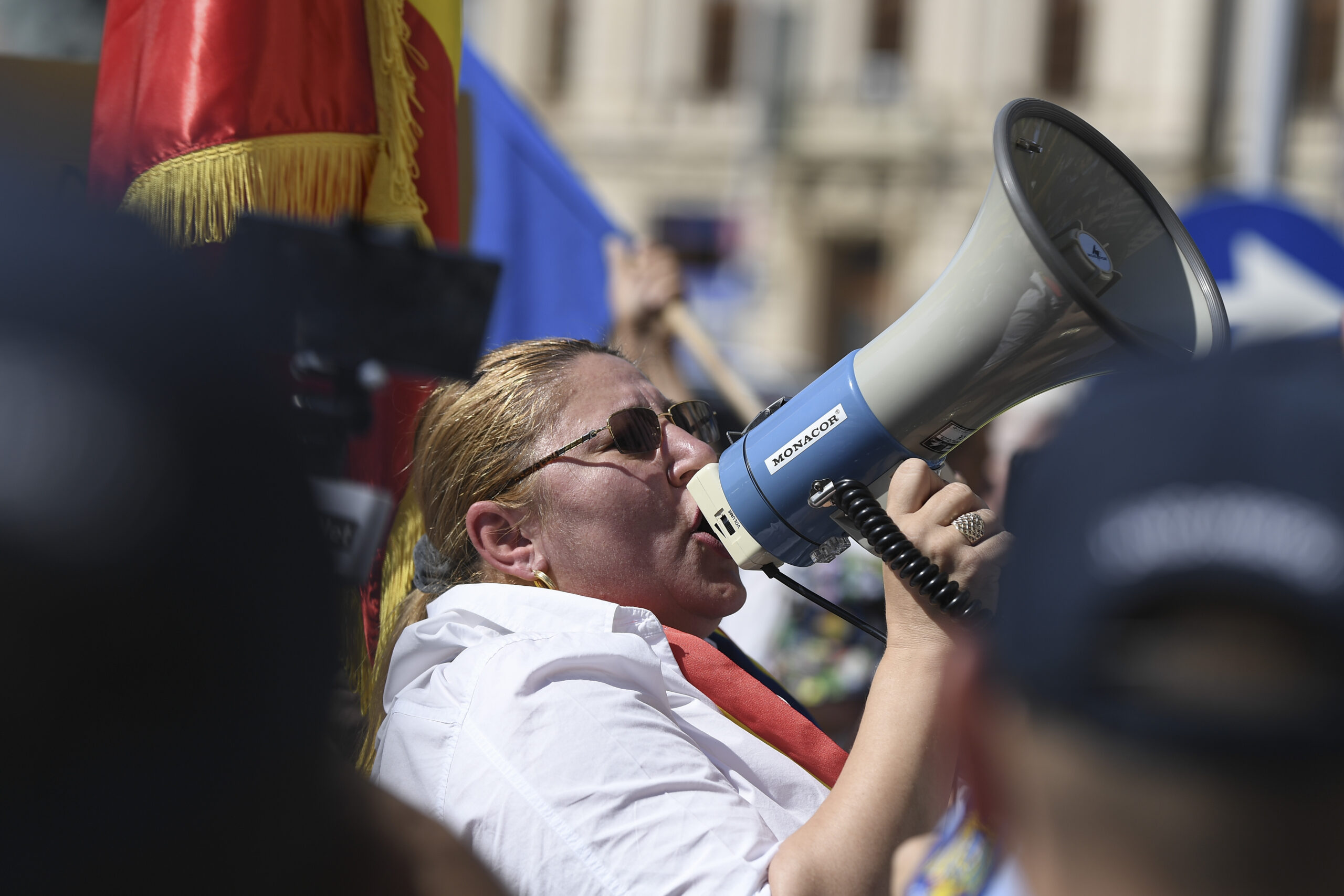 Diana Sosoaca la un protest SOS scaled